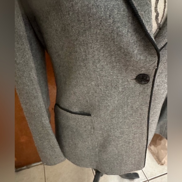 DANIEL FOR SPELLBOUND WOMEN'S GREY WOOL JACKET SZ 9 W/Black Piping CAREER WEAR - Picture 3 of 15